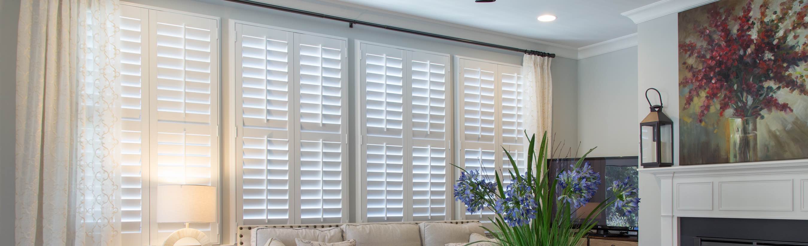 White Shutters In Family Room