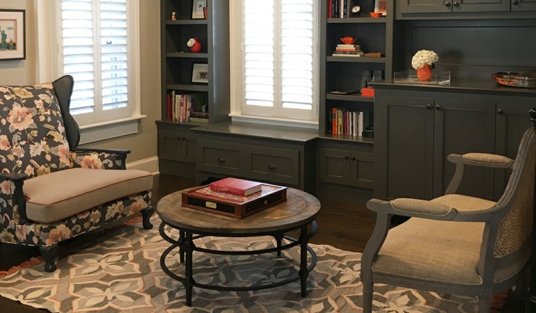 Give your rooms a whole new look and feel by just moving around the furniture. Sitting area with a desk and chair